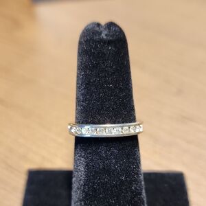 Timeless Gold Tone Ring with White Sparkling Stones